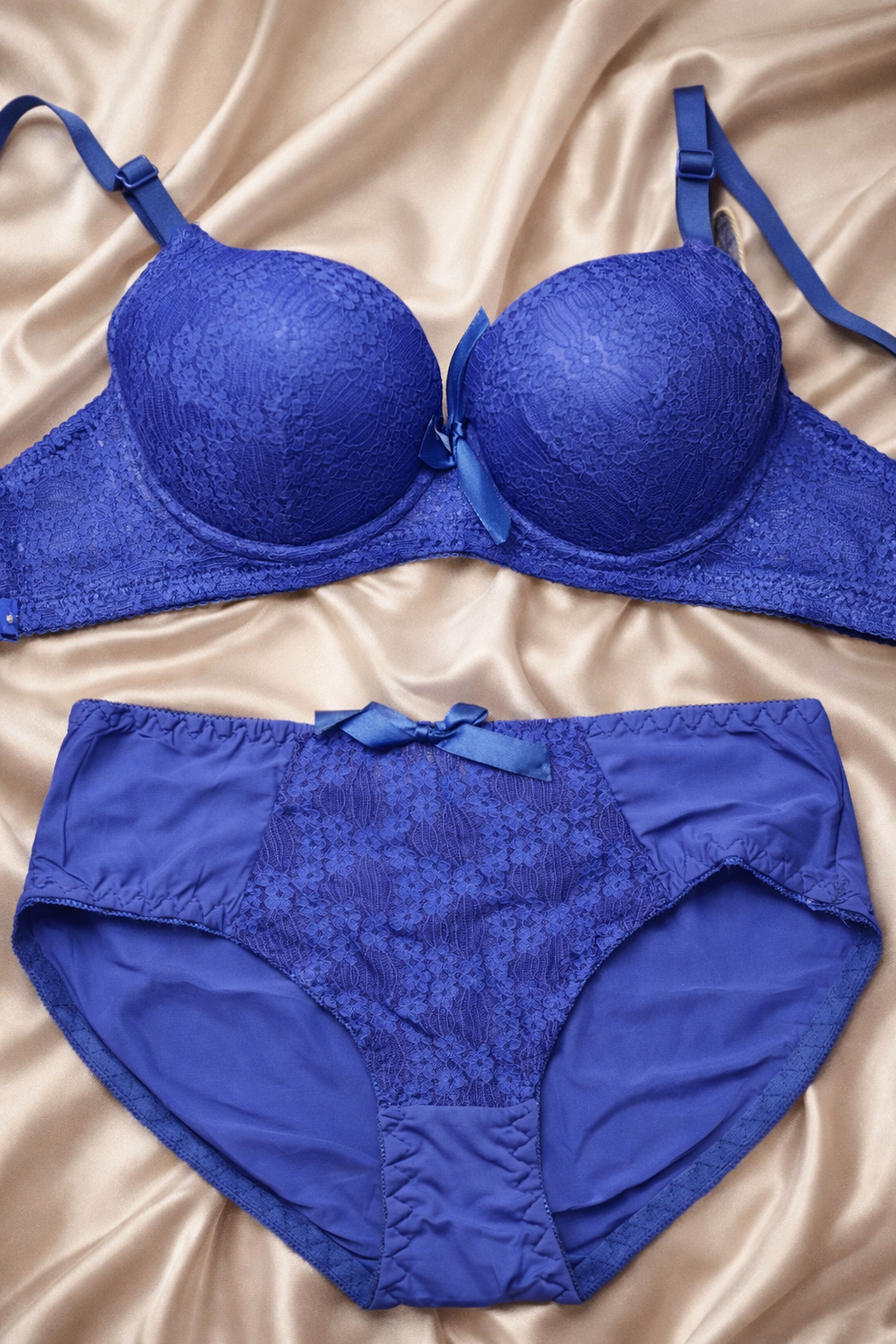 Safra Royal Lace Bra & Brief Set