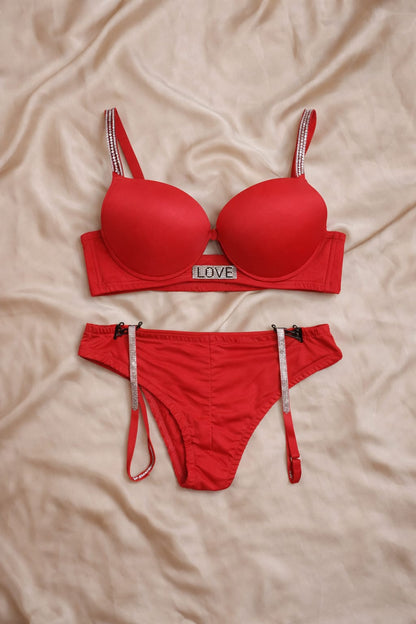 Premium Bridal Lingerie Set for Women – Double Padded Seamless Bra & Panty