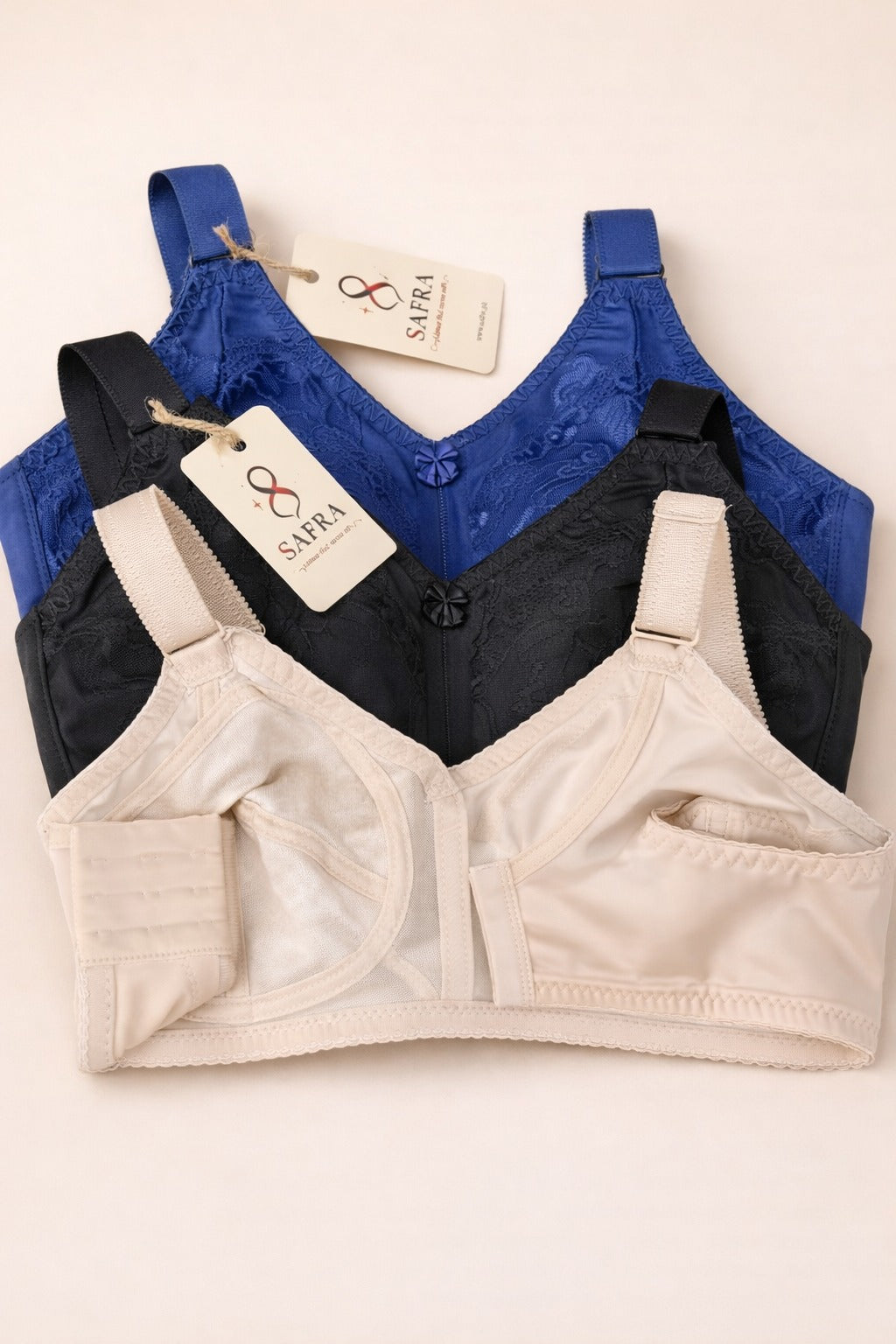 DOREEN Lace Comfort Bra | Non-Padded Full Coverage Bra – SAFRA