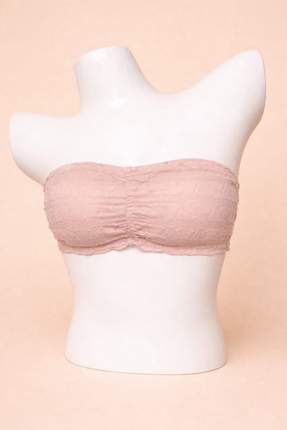 Women’s Tube Bra with Seamless Lace Finish – Comfortable Strapless Bra
