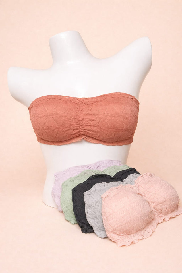 Women’s Tube Bra with Seamless Lace Finish – Comfortable Strapless Bra