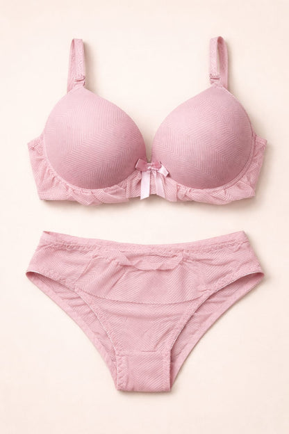 Safra Blossom Frill Push-Up Bra & Panty Set